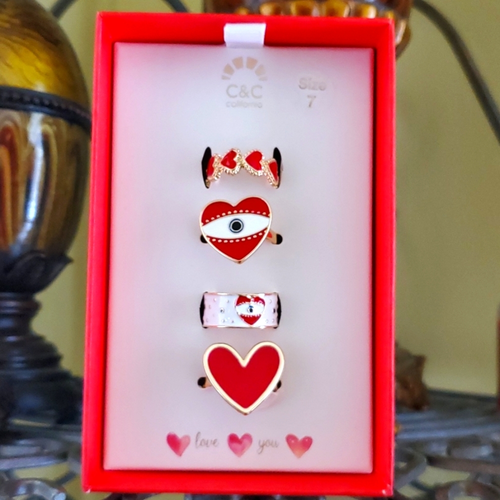 C&C California Heart Ring Set